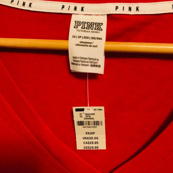 New With Tags! Victoria Secret PINK Sleepwear Top - Picture 2 of 4